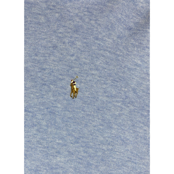 Polo Ralph Lauren Sweater Mens Large Blue 100% Cotton Estate Rib 1/4 Zipper - Picture 6 of 9